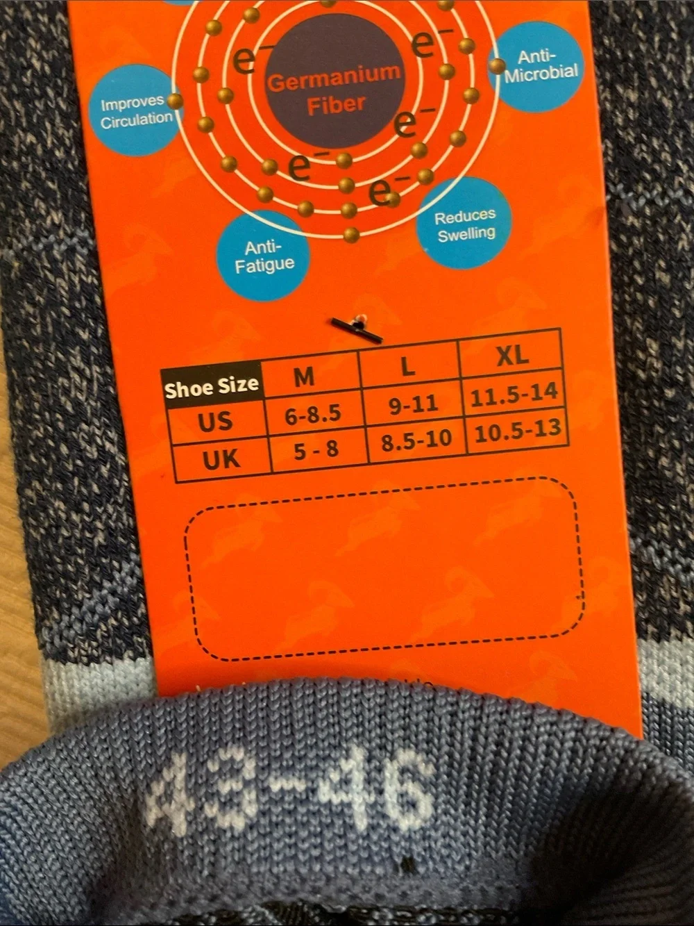 Germapro Men's Functional Crew Socks in Blue. Cool max